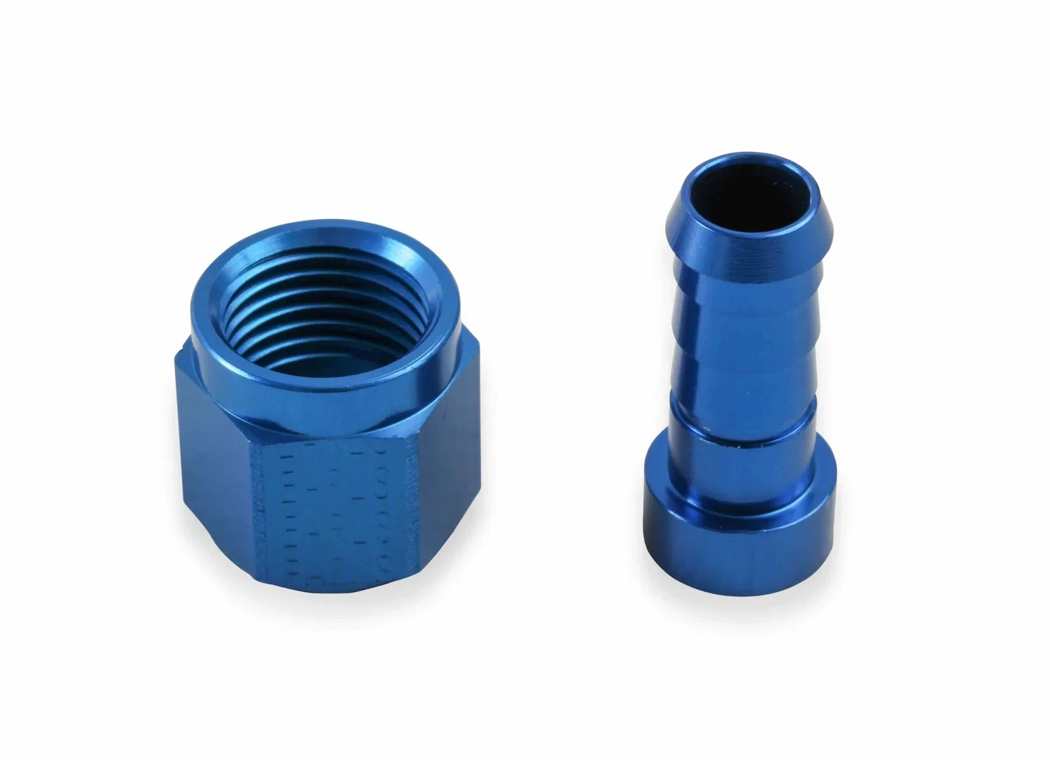 Earls Auto-Crimp Hose End - Straight - Size -6 - Blue - 700106ERL